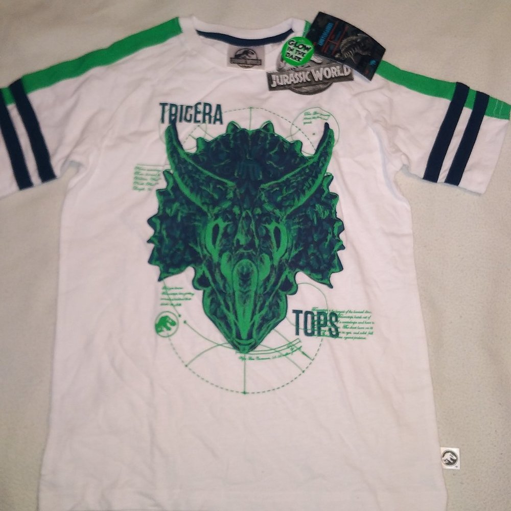 Jurassic World Dinosaur Glow Boys T-Shirt 7 8 M